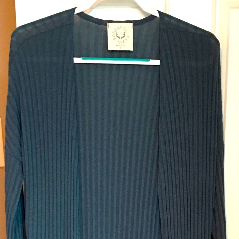 Fantastic Fawn brand; gray; small sweater-type jacket duster